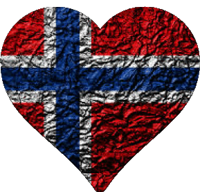 Heart Norway Europe Flags 