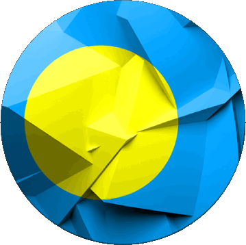 Rond Palaos Océanie Drapeaux 