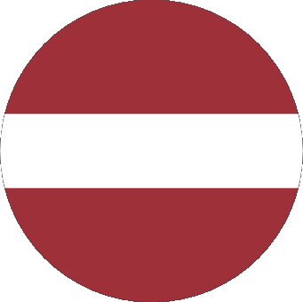 Rond Lettonie Europe Drapeaux 