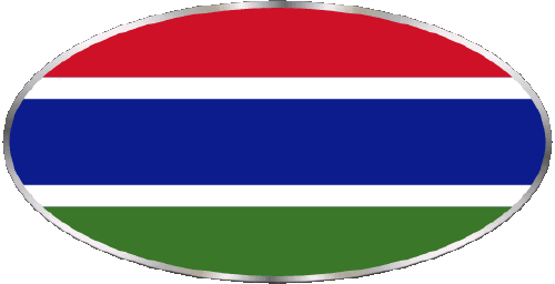 Oval 01 Gambia Afrika Fahnen 
