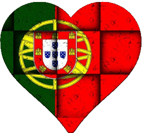 Cuore Portogallo Europa Bandiere 
