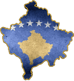 Karte Kosovo Europa Fahnen 