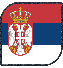 Quadrato Serbia Europa Bandiere 