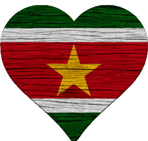 Coeur Suriname Amériques Drapeaux 
