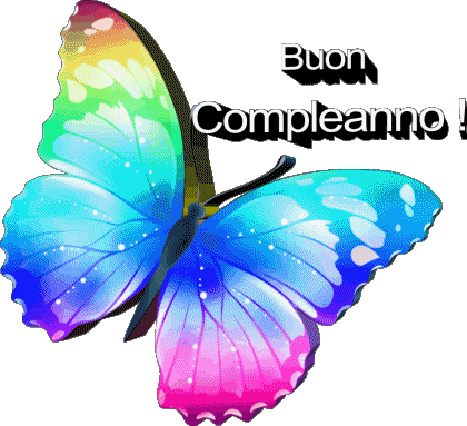 005 Transparent Background Farfalle Buon Compleanno Italian Messages 