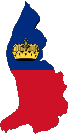 Mapa Liechtenstein Europa Banderas 