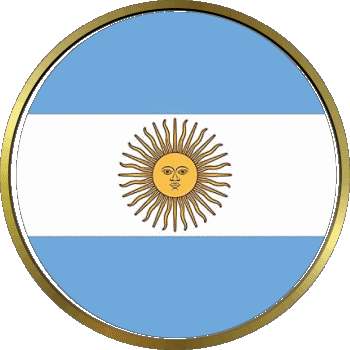 Round - Rings Argentina America Flags 
