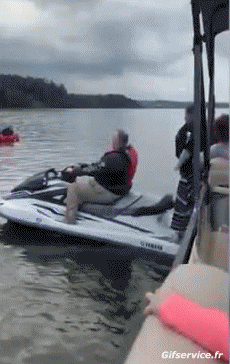 Falls - Fail Jet Ski Transport Humor -  Fun 