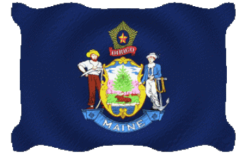 Ondulation Maine U.S.A - Etats Amériques Drapeaux 