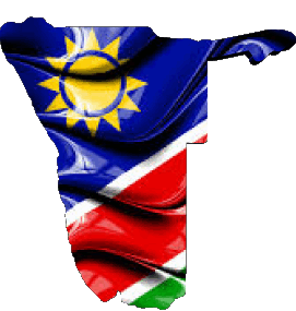 Carte Namibie Afrique Drapeaux 