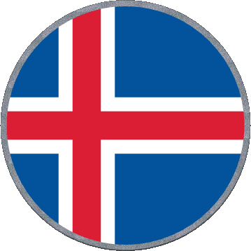 Rond Islande Europe Drapeaux 