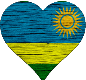 Coeur Ruanda Afrika Fahnen 