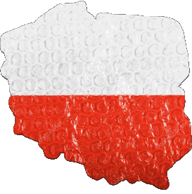 Karte Polen Europa Fahnen 