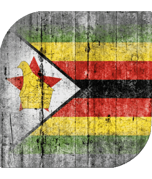 Square Zimbabwe Africa Flags 