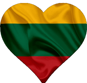 Corazón Lituania Europa Banderas 