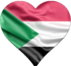 Heart Sudan Africa Flags 