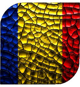 Quadrato Romania Europa Bandiere 