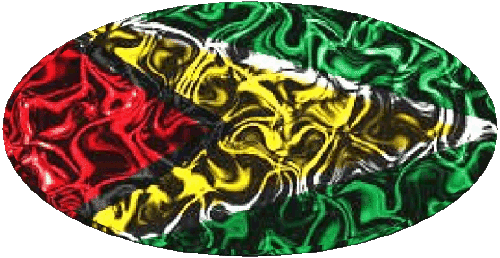 Ovale Guyana America Bandiere 