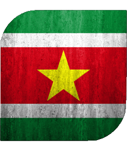 Square Suriname America Flags 
