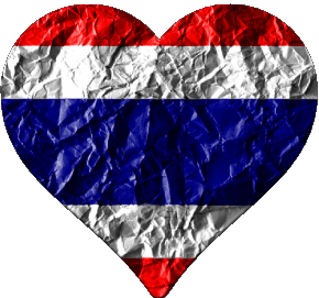 Cuore Thailandia Asia Bandiere 