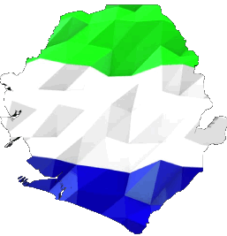 Carta Geografica Sierra Leone Africa Bandiere 
