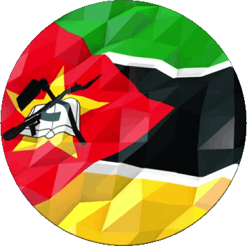 Rond Mozambique Africa Flags 