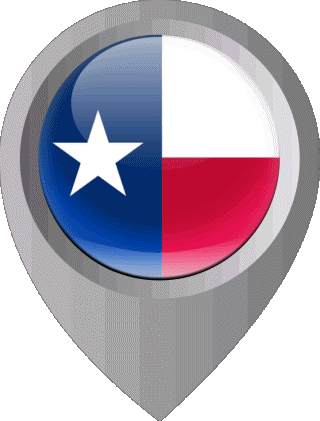 Epingle de Localisation Texas U.S.A - Etats Amériques Drapeaux 