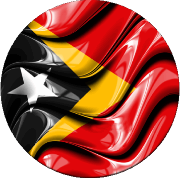 Rond Timor Oriental Asie Drapeaux 