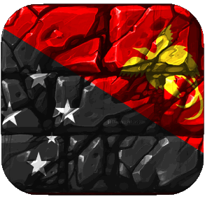 Square Papua New Guinea Oceania Flags 