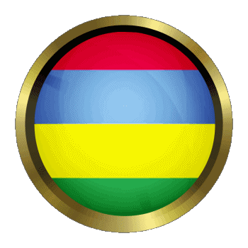 Round - Rings Mauritius Africa Flags 
