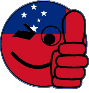 Smiley - OK Samoa Oceania Flags 