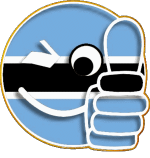 Smiley - OK Botswana Afrique Drapeaux 