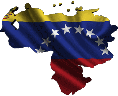Mapa Venezuela América Banderas 