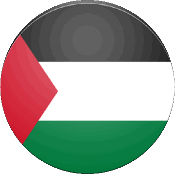 Runde Palästina Asien Fahnen 