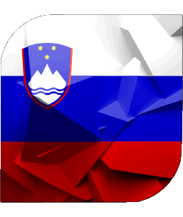 Quadrato Slovenia Europa Bandiere 