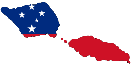 Mapa Samoa Oceanía Banderas 