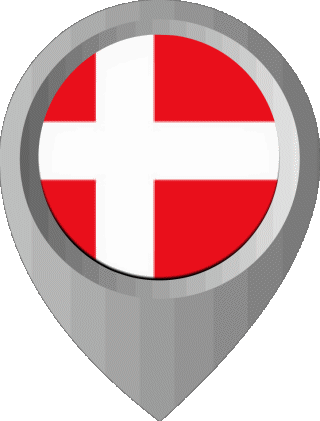 Location Pin Denmark Europe Flags 