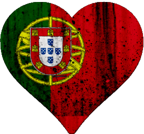 Heart Portugal Europe Flags 