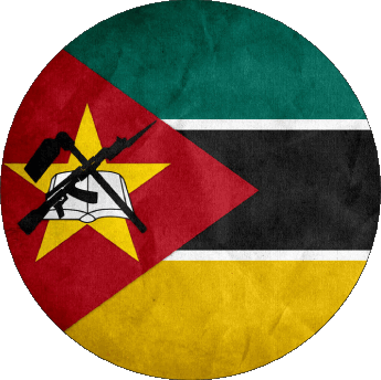 Rond Mozambique Afrique Drapeaux 