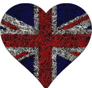 Corazón Reino Unido Europa Banderas 