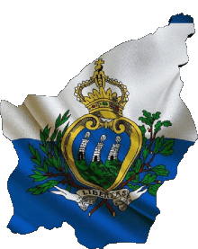 Mapa San Marino Europa Banderas 