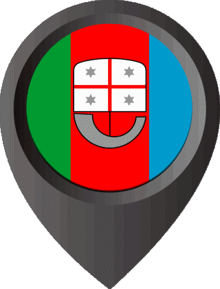 Epingle de Localisation Ligurie Italie Europe Drapeaux 