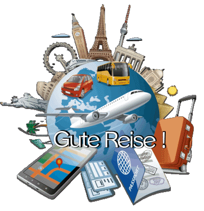 02 Transparent Background Gute Reise German Messages 