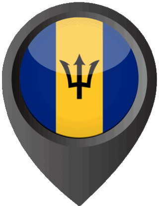 Standort-Pin Barbados Amerika Fahnen 