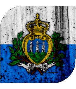 Quadrato San Marino Europa Bandiere 