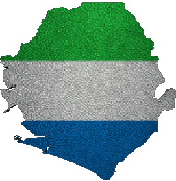 Karte Sierra Leone Afrika Fahnen 