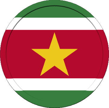 Round Suriname America Flags 