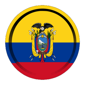 Round - Rings Colombia America Flags 