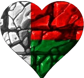 Herz Madagaskar Afrika Fahnen 