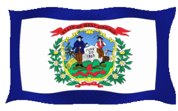 Ondulation Virginie-Occidentale U.S.A - Etats Amériques Drapeaux 